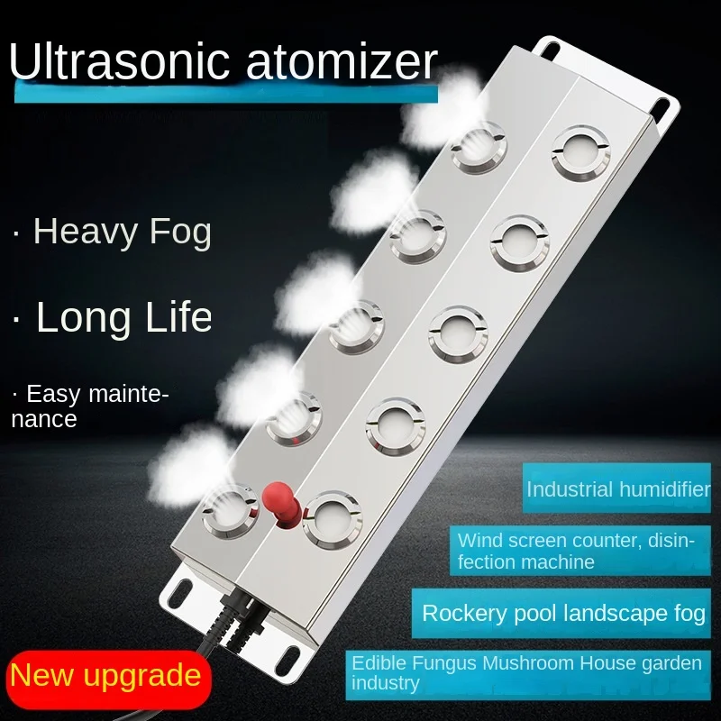 DC48V5000MLH10HeadUltrasonicMistMakerFoggerStainlessSteel