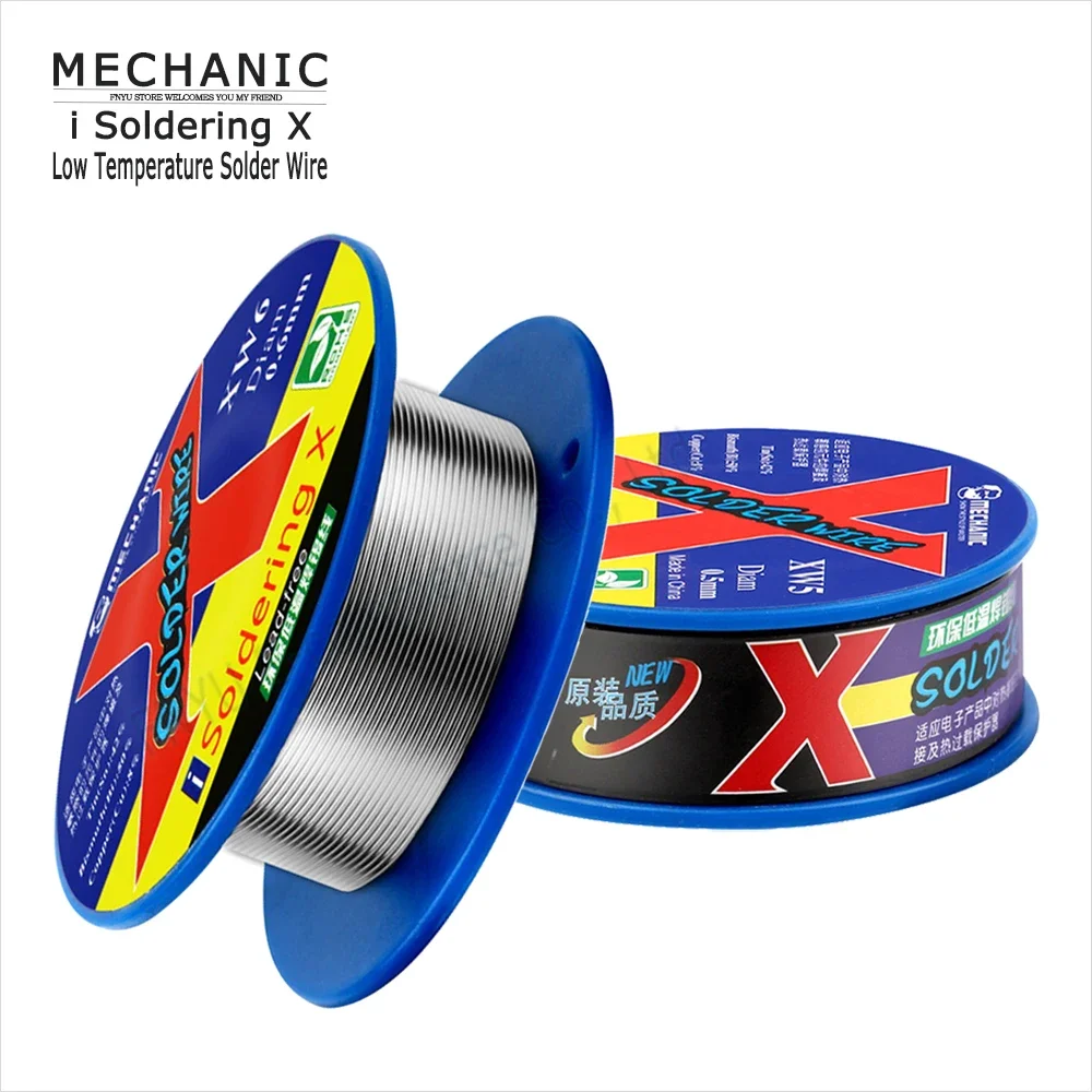 

Mechanic low temperature soldering wire 138 ℃ 40G lead-free 0.5 0.6MM for iPhone X XS XR XS Max repair solder Welding Tin wire