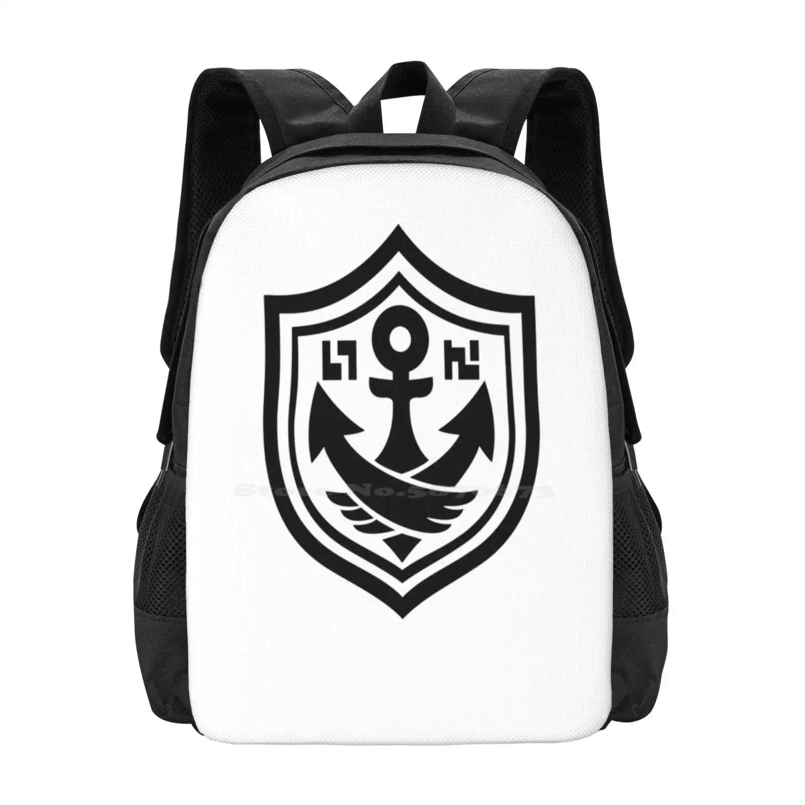 Squidforce White Anchor Tee Pattern Design Laptop Travel School Bags Wii U Splatoon Logo Del Marchio Squidforce White Anchor Switch