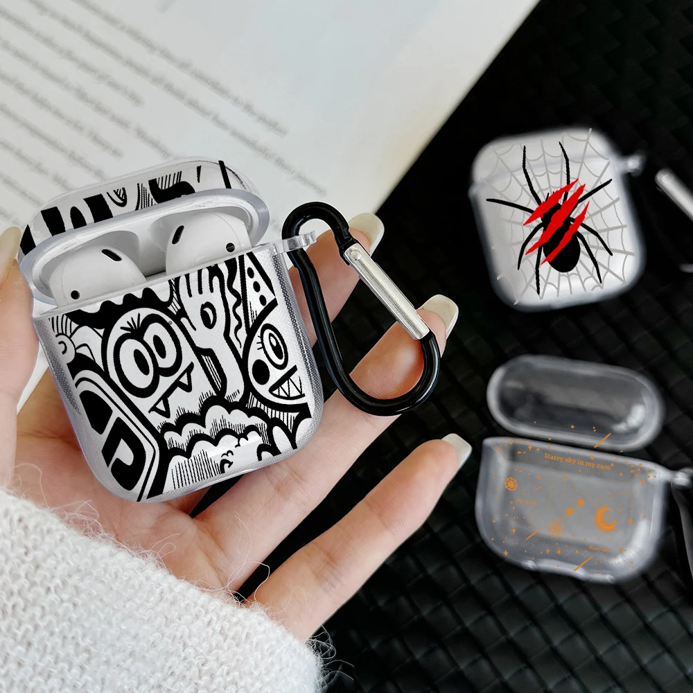 TPU Soft AirPods Case with Red Scratch Detail