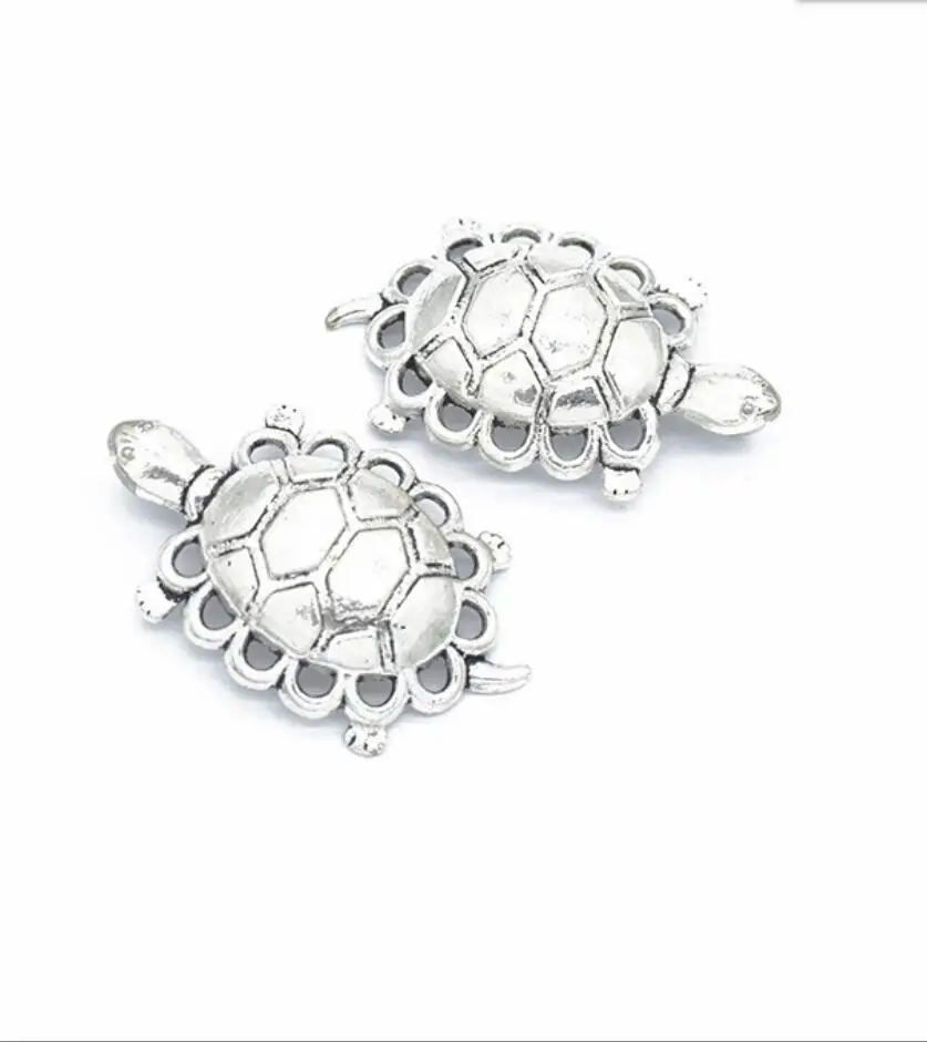 20pcs 39x25mm Charms Sea Turtle DIY Jewelry Findings 2 Colors Sea Turtle Charms F0380