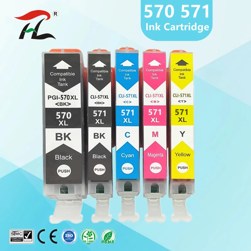 30 Cartucce Compatibili Canon PGI-570 XL CLI-571 XL Per MG5750 TS5050