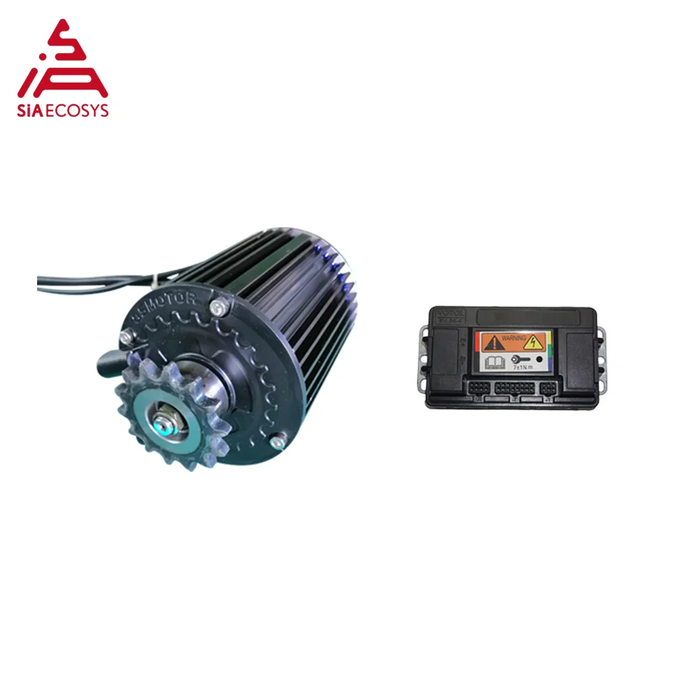 QS90 1000W 72V 55KPH Mid Drive Motor Kits with EM50-4 Controller Belt/ 428 Sprocket Adapter Type For Electric Scooter