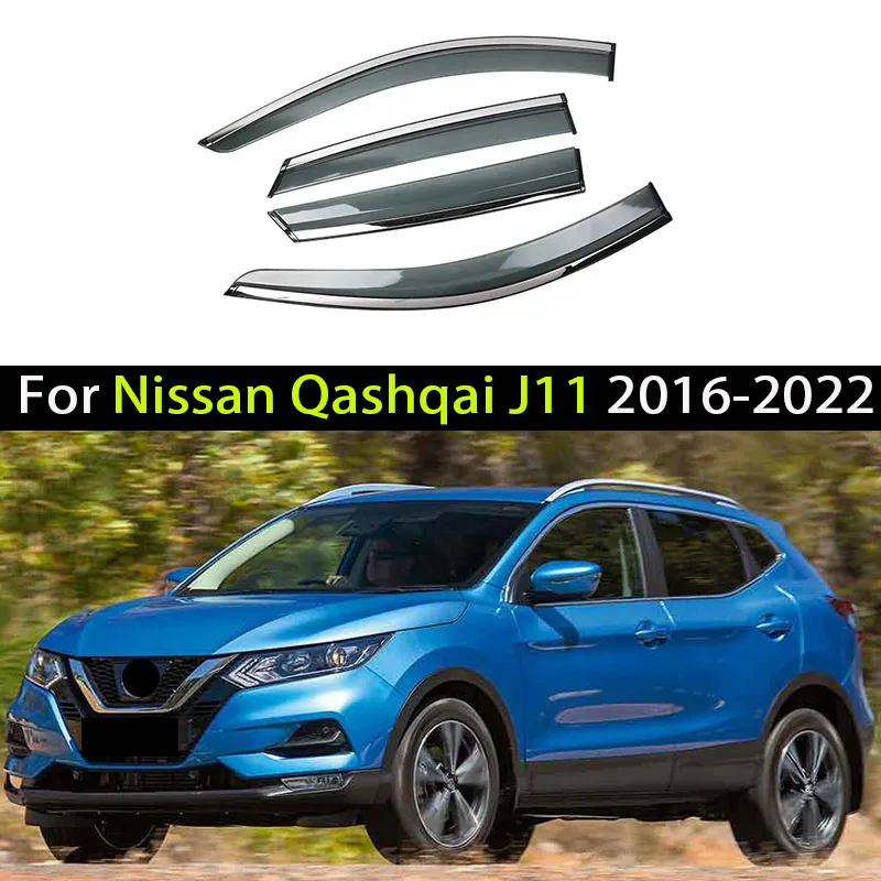 Car Window Visor For Nissan Qashqai J11 Deflectors Window Rain Guard Weathershield Sun Rain Guard car window visor car window deflectors