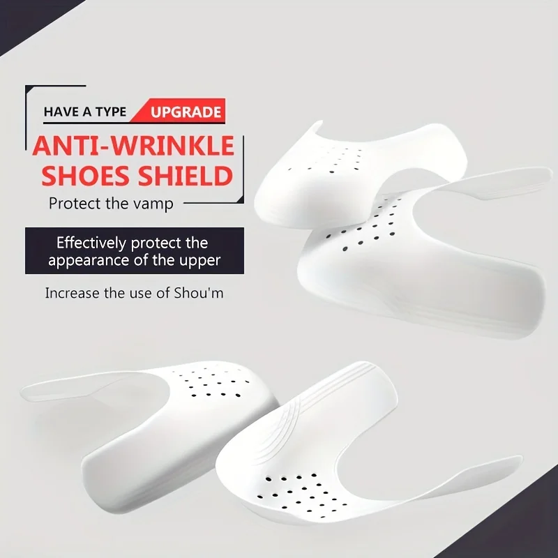 2 Pacs Shoe Care Sneaker Anti Crease Toe Caps Protector Stretcher Expander Shaper Support Pad Accessories Shoe Stretcher