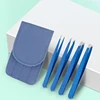 4PCS/Set Makeup Professional Eyelash Tweezers Stainless Steel Eyelash Extension Tweezer Makeup Beauty Clip False Eyelashes Tool 1
