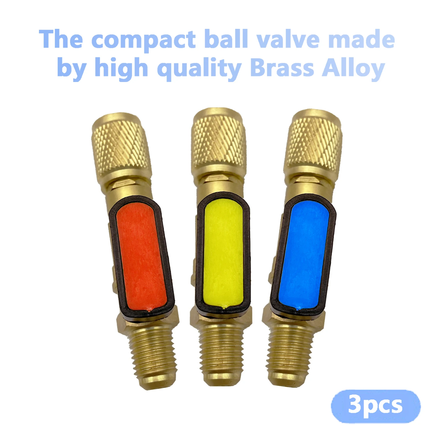 

Шаровой клапан для хладагента K50, адаптер 1/4 дюйма SAE для кондиционера R22 R12, HVAC, обслуживание автомобиля, прямой запорный шаровой клапан