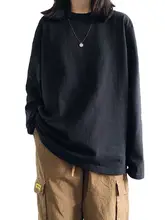  Women Long Sleeve T-shirt Oversized Casual Basic Solid Female Tops O-Neck Loose Tees Women 2022 New Fashion T-shirts S-XXL 