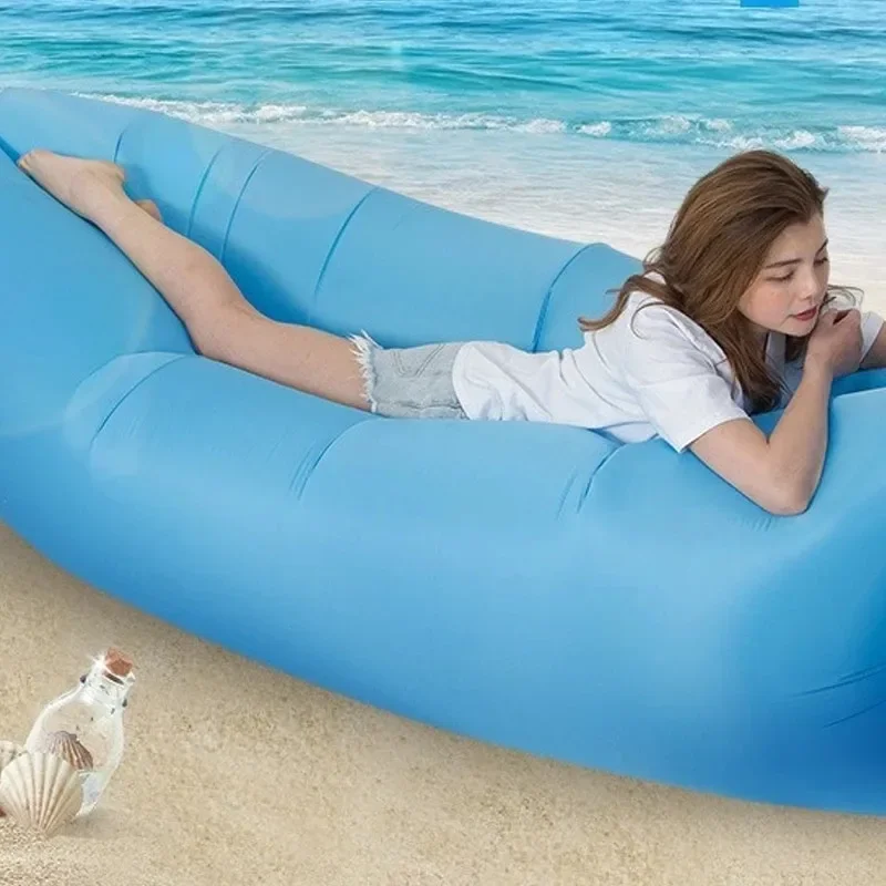 Outdoors Camping Inflatable Toys Sofa Ultralight Portable Air Lazy Bags Beach Folding Lounger Chair Garden Waterproof Furniture 2