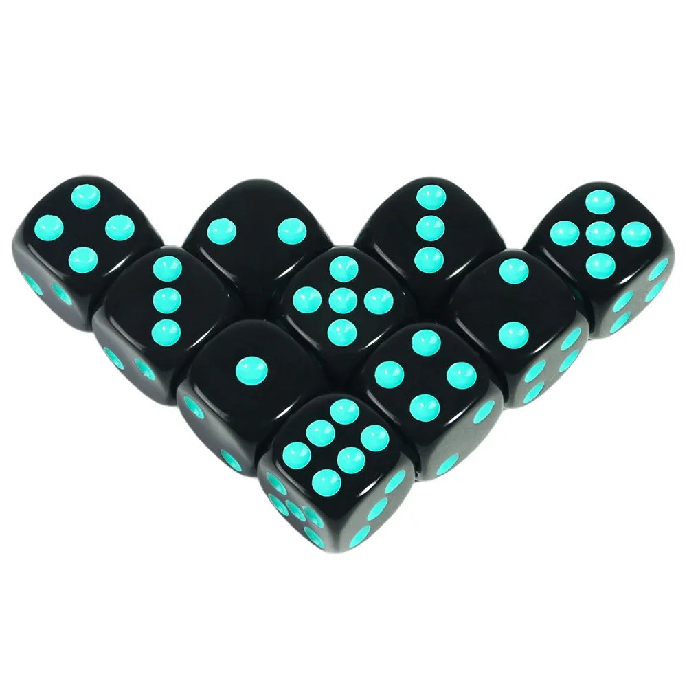 Rounded Corner Six-Sided 16mm Game Dice for Board Games, RPGs, and Educational Use