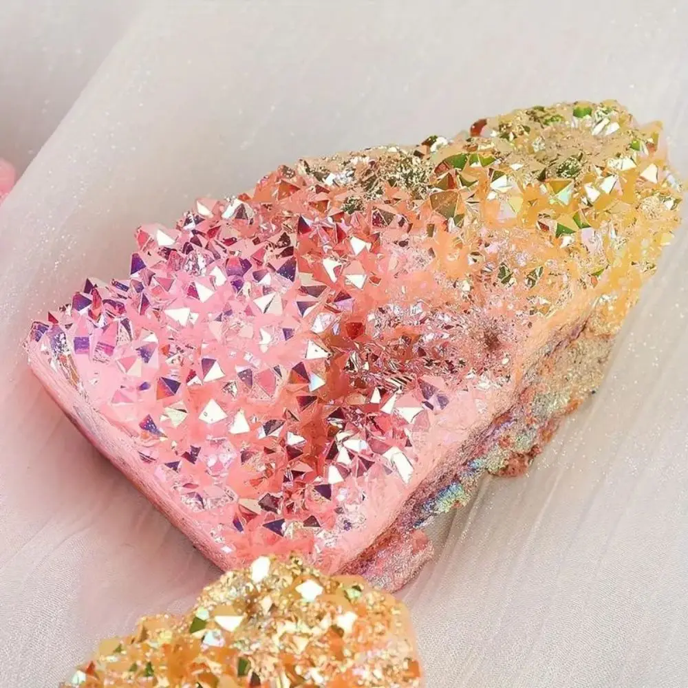 High Quality Random Aura White Agate Raw Stone Natural Crystal Raw Stone Gemstone Jewelry Glitter Healing crystal Birthday