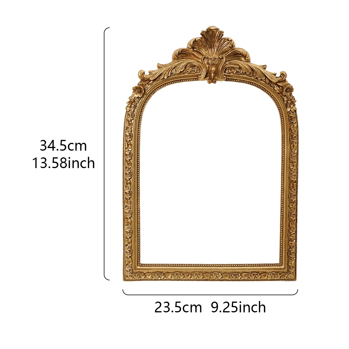 1PC, European-style three-dimensional patterned resin material, golden arched decorative prop frame body, home art pendant