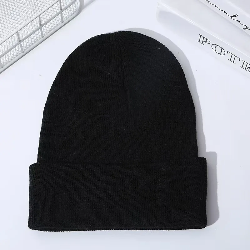 Woolen Winter Hat for Men and Women Solid Color