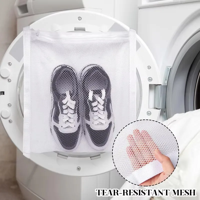 Sneaker Dryering & Washing Machine Bag, Dryer for Shoes - Elastic Strap Adjuster for Most Dryers Machines Door in Laundry Room 1