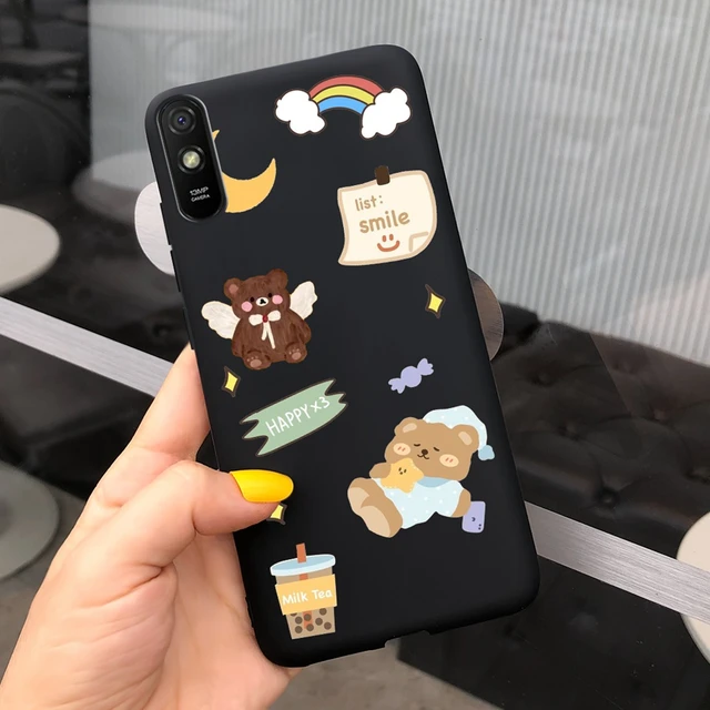 Funda de teléfono para Xiaomi Redmi 9T, carcasa bonita con 26 letras, suave  y delgada, parachoques - AliExpress