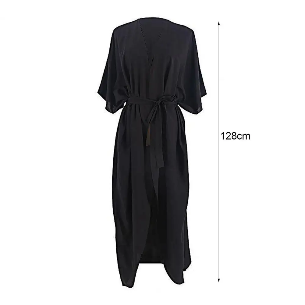 Summer Cover Ups Women Swimsuit Long Sleeve Robes Bathing Suit 2025 New White Beach Holiday Mini Dresses Cover-Up 6