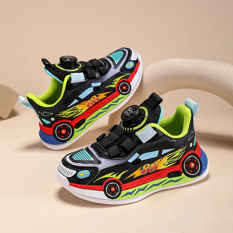 Kids' Sneakers Children Casual Sports Shoes for Boys Breathable Summer Mesh Kids Students Girls School Running Shoes Car Pattern