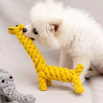Hot rope knot grinding teeth resistant hand-woven animal cotton rope small and medium-sized dog pet dog toys 1