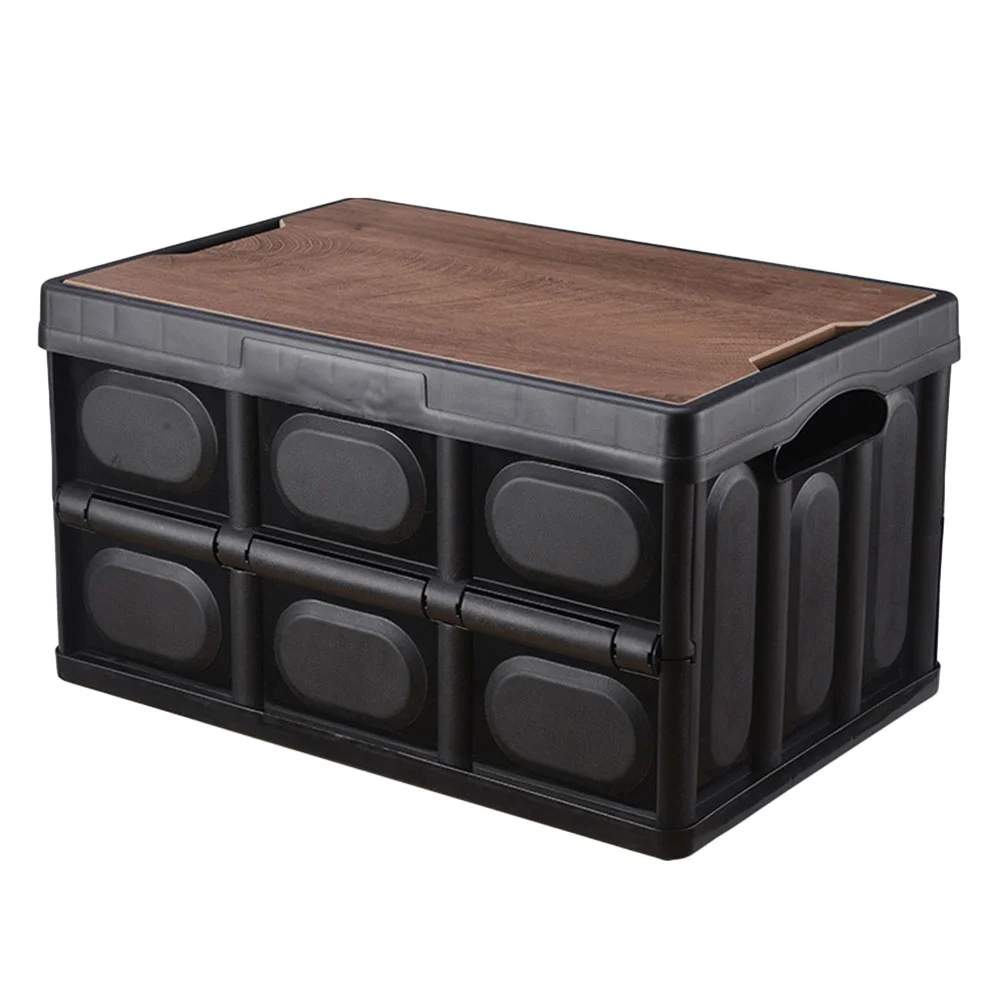 

Outdoor Garbage Can Lid Storage Box Collapsible Bins Plastic Sundries Organizer