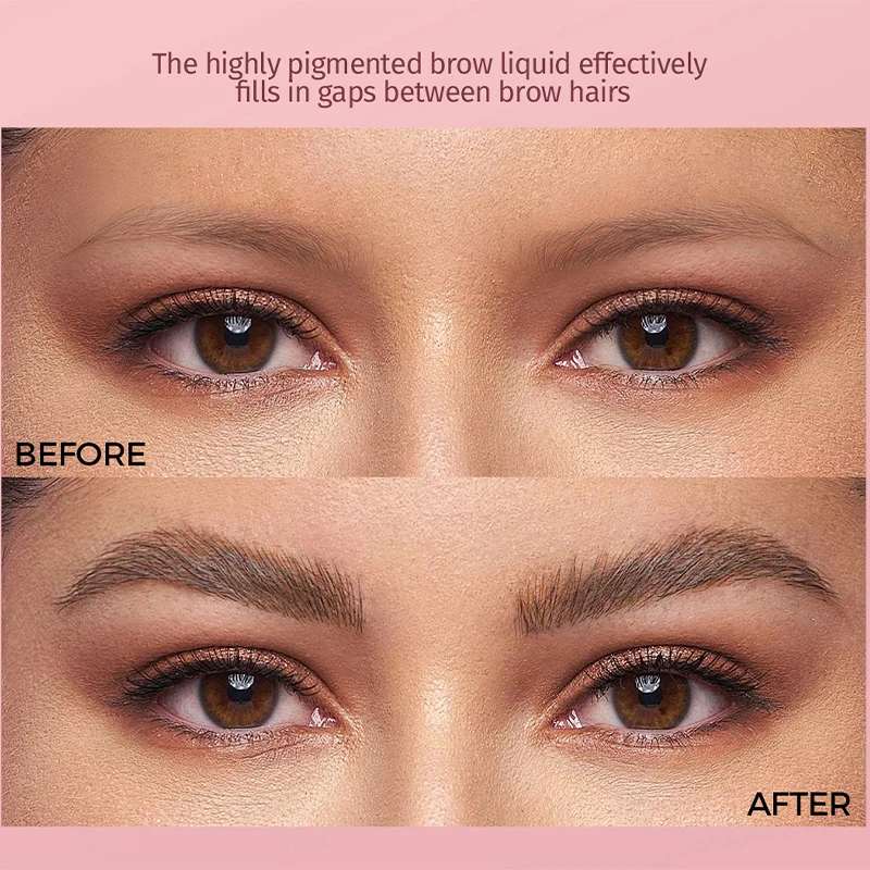 3d Dye Eyebrow Pencil Hairline Anti-smudge Waterproof Long Lasting Black Brown Large Brush Natural Wild Eyebrow Enhancers Cream 6