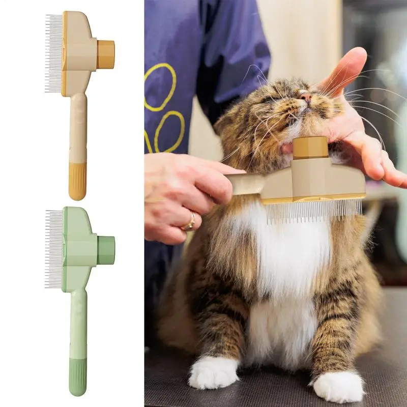 Dog Grooming Comb Cat /Dog Hair Remover Brush Long Hair Pet Self Cleaning Row Pet Removes Hairs Cleaning Bath Brush Dog Supplies