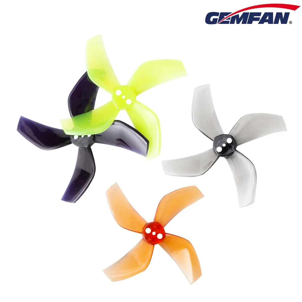 24pcs/12pair Gemfan D51 51mm 2020 4 블레이드 PC 프로펠러 1.5mm RC FPV 레이싱 프리 스타일 2 인치 Cinewhoop 덕트 드론 DIY 부품
