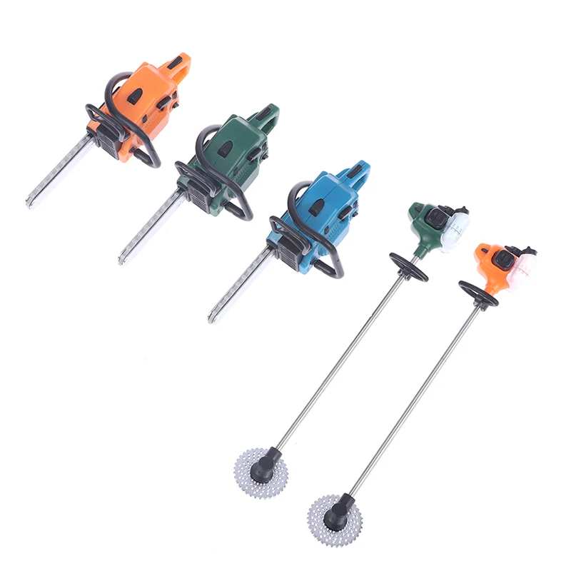 NEW Arrival 1/12 Scale Dollhouse Miniature Mower Mini Electric Saw Pretend Toys Accessories for Doll House Play 5