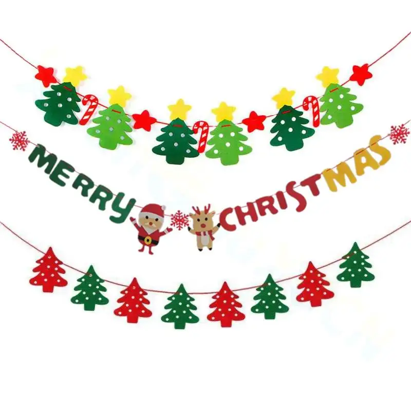 Christmas Banner Ornaments Flags for Home