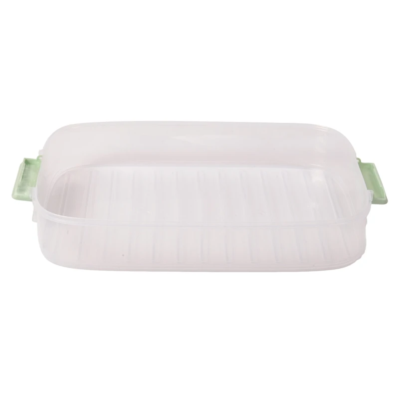 Dumpling Storage Box Refrigerator Freezer Box Food Grade Dumpling Freezer Kitchen Accessories Organizer Green