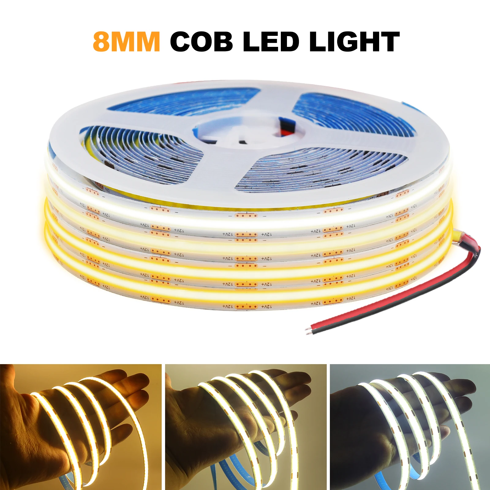 DC 12V 24V COB Strip 480 384 320 528Leds/M High Density S3250f910276849e4b86e8a2289a45d69Y