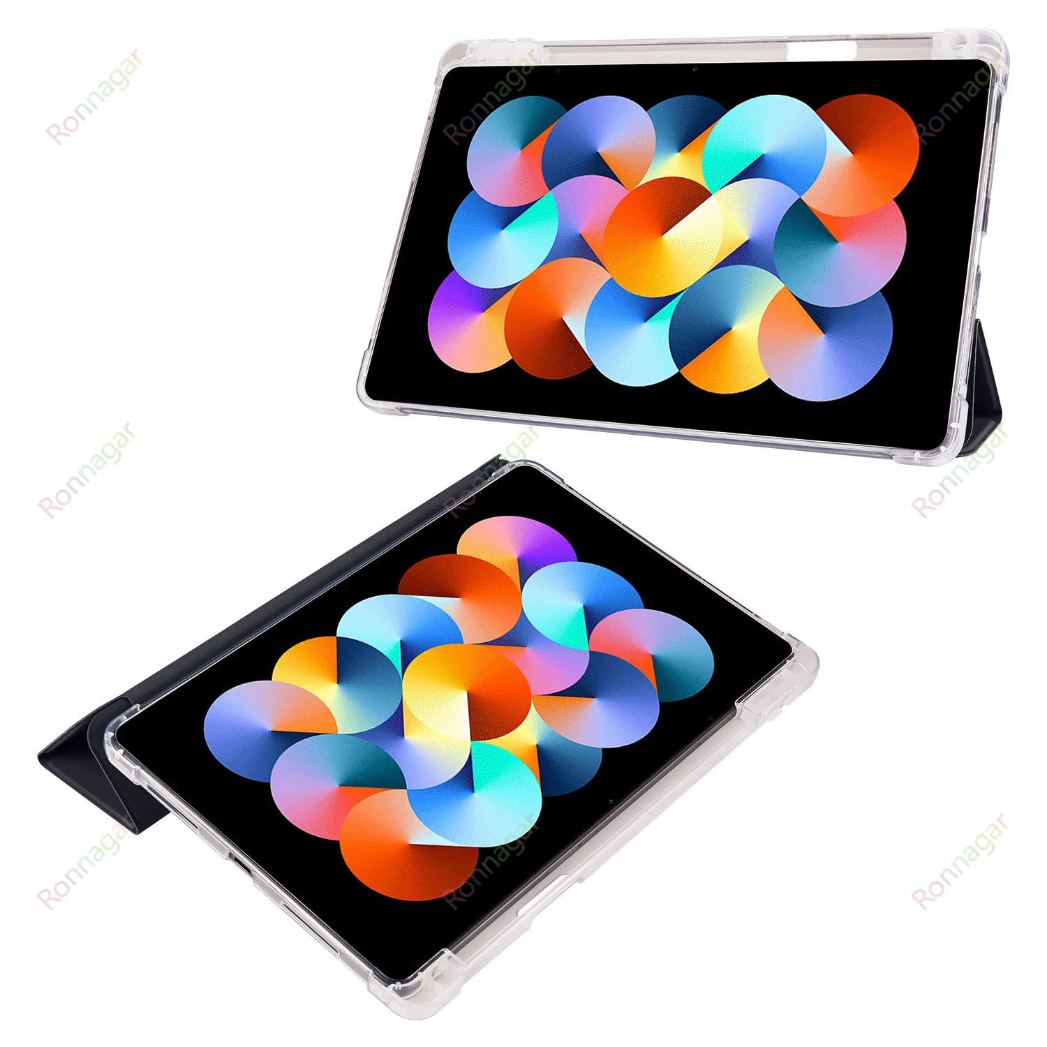 Enhanced Tablet Case with Pencil Holder and Flip Stand - Auto Sleep/Wake, Fits 12.1-Inch Tablets