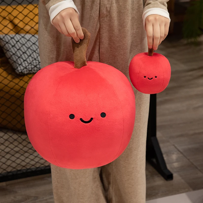 Emotion 과일 봉제 베개, 박제 식물, 부드러운 감, 배, 토마토, 오렌지, 애플, 등 지지대 쿠션 장식 선물