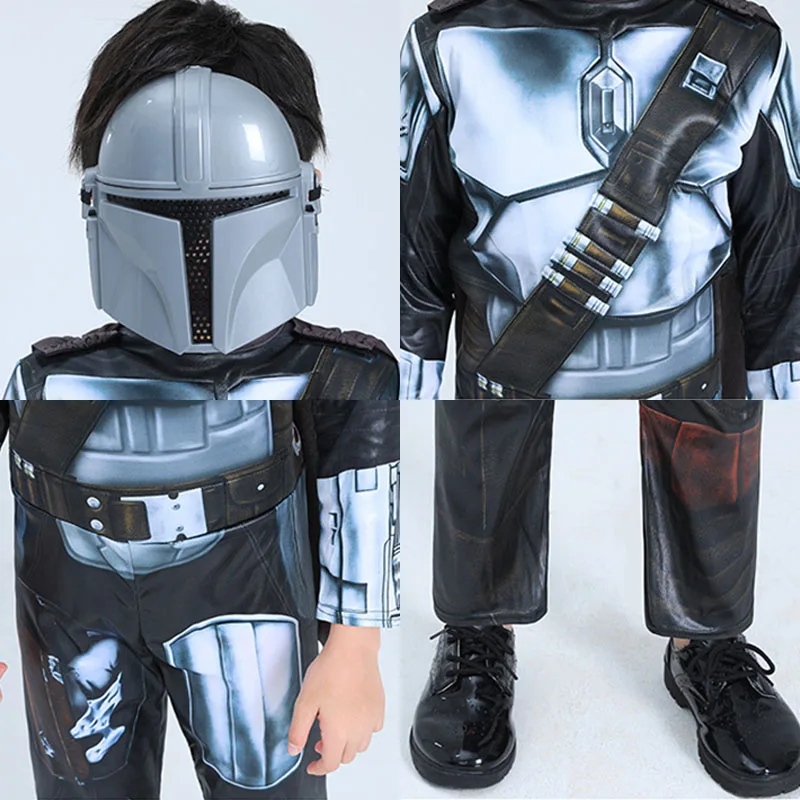 The Mandalorian Cosplay Costume Kids Bodysuit Star Wars Mandalorian Jumpsuits Mask Suit Halloween Party Kid Clothes cosplay jumpsuit kids cosplay costume