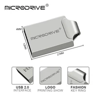 Microdrive Brand Super Mini Metal USB2.0 Flash Drive 32gb 16gb Pen Drive 4g 8g Usb Stick Pendrive 64gb 128gb Memory Disk Usb Key 2