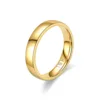 Bague plaquée or couleur mode femme Simple Couple bague de mariage bijoux de fiançailles cadeau