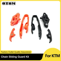 OTOM Motorcycle Swingarm Chain Slider Kit+Chain Guard Guide + Brake Hose Clamp For KTM SXF EXC TC FX 125 150 200 250 450 530 690