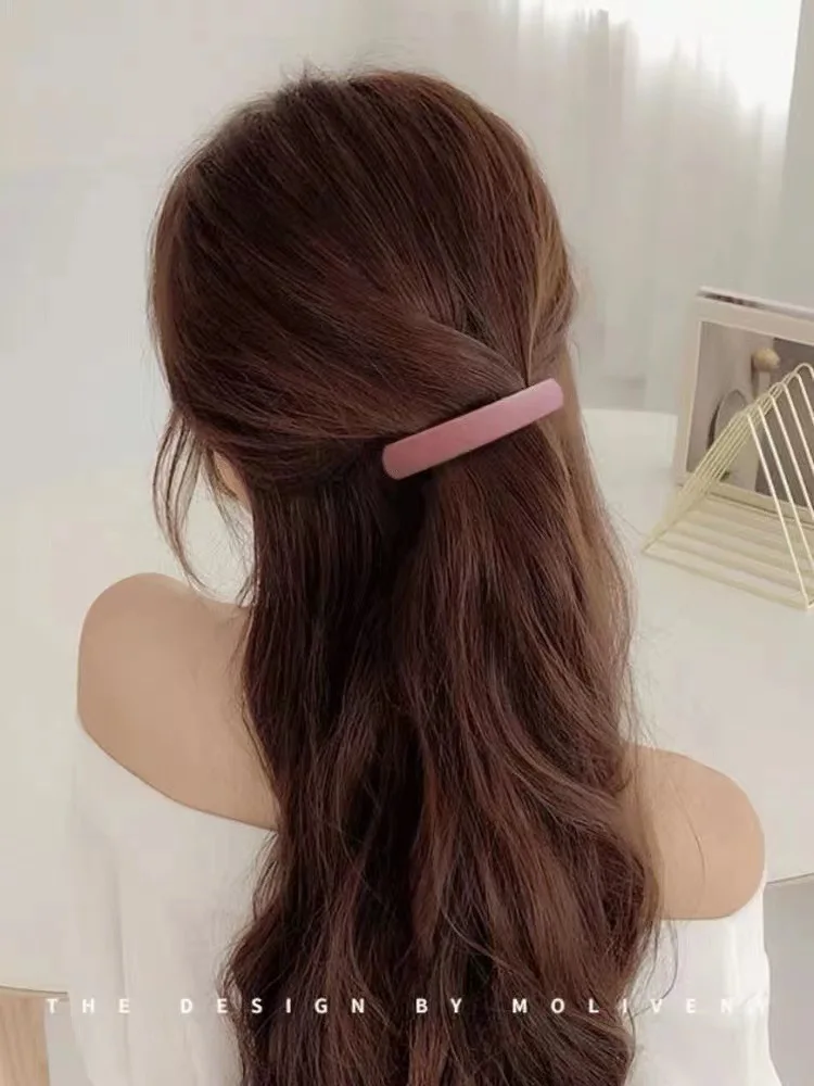 Elegante matte haarclip voor dames sterke grip haaraccessoire_voghion.com