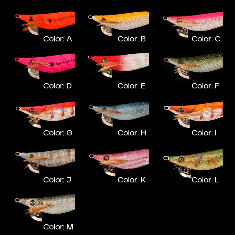 Eging Squid Fishing Lure 1.5# 1.8# 2.2# Wood Shrimp Bait Mini squid lure Luminous Octopus Jig Webfoot Octopus Cuttlefish