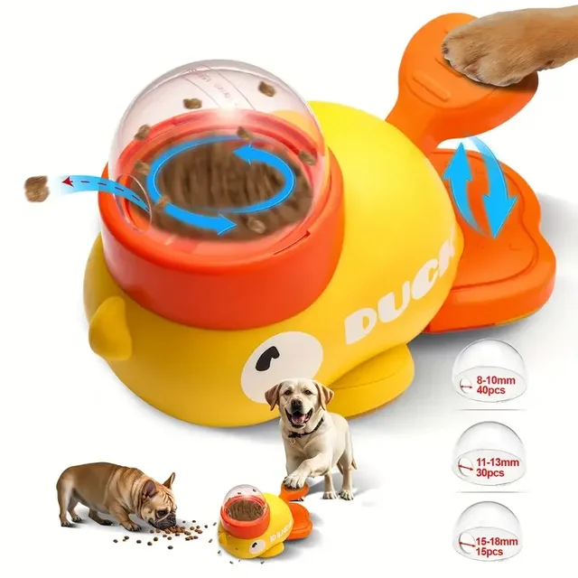 Feeders for Dogs Supplies Pet Intelligence Exercise Cartoon Little Yellow Duck Shape Interactive Dog Toy Anti-slip Design Toys 3