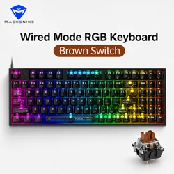 Enhanced Gaming Keyboard with Hot - Swappable Mechanical Keys & RGB Backlighting (Black Brown Switch)