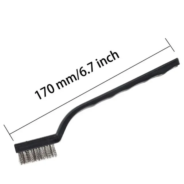 Ensemble de 6 petites brosses métalliques, brosses de nettoyage pour pièces mécaniques, dérouillage, enlever la peinture, accessoires 17cm x 1cm, fil en acier inoxydable 5