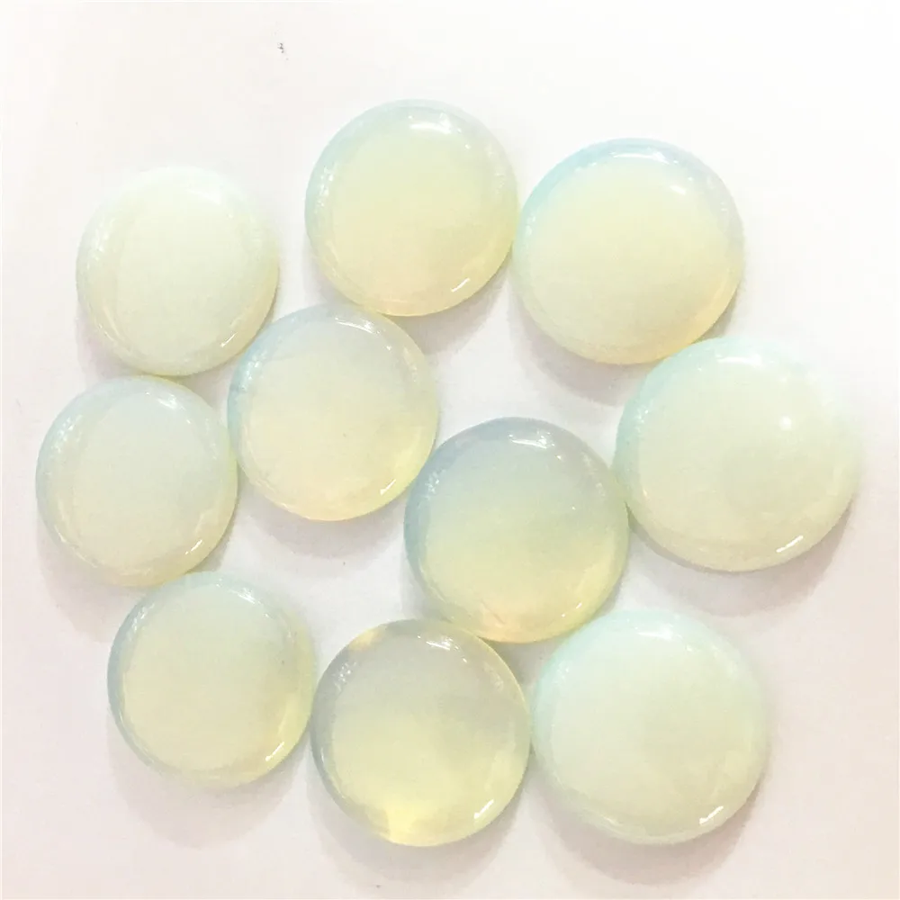 Gazelle 12PC Natural Stone Cabochons Round Bead 25mm Tiger Eye Malachite Agates Opal Fashion For Jewelry Making Wholesale
