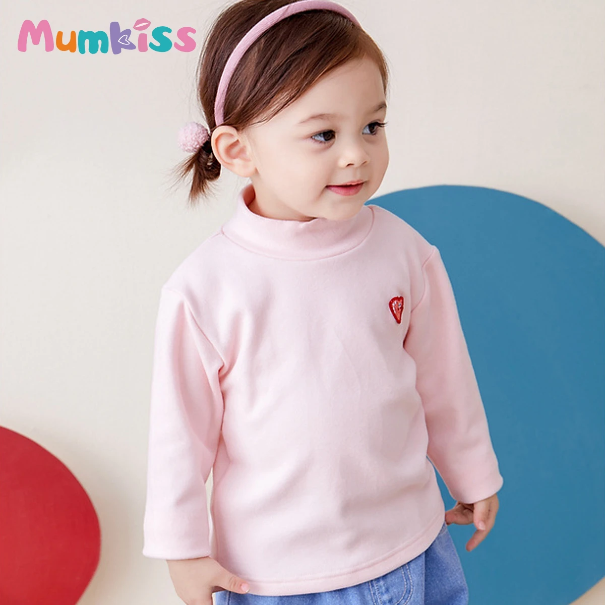 Mumkiss Children Shirt for Spring and Autumn Half Turtleneck Keep Warm