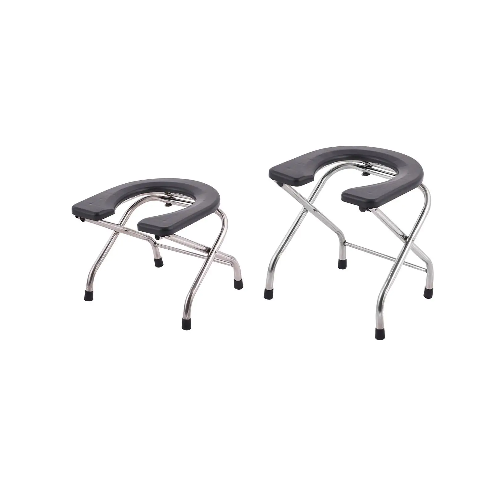 Toilet seat thickened stainless steel tube anti slip heavy duty for seniors squatting toilet stool chair bathroom adults elderly