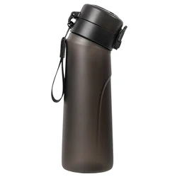 650ML Flavored Sports Water Bottle with Fruit Infuser for Outdoor and Gym Activities (Matte Black)