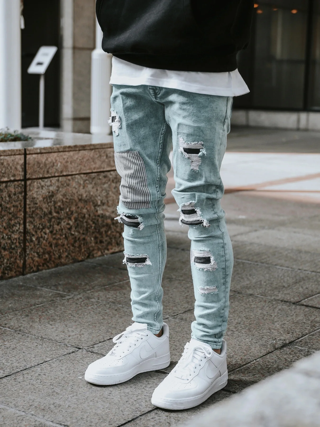 Lookwoild Mens Ripped Jeans Super Skinny Slim Fit India | Ubuy