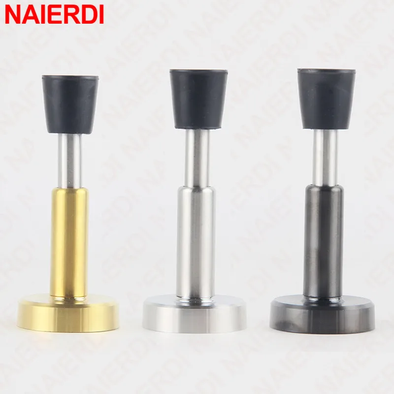 Adjustable Door Stopper NAIERDI Stainless Steel Door Stop Rubber Hydraulic Heavy Duty Holder Doorstops door stopper