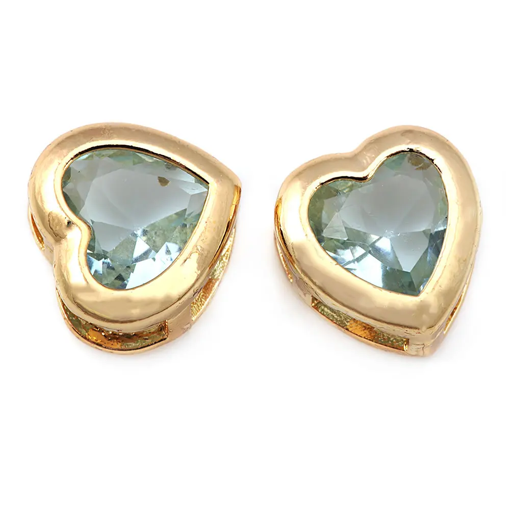 Pulsera de Abalorios de Brass de Oro 18K con Encantos de Corazón de Zirconia - details 8