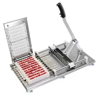 Manual Satay Skewer Machine BBQ Stainless Steel Mutton Kebab Lamb Skewer Tools Doner Kebab Meat Wear String Machine 1