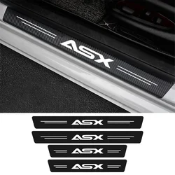 4Pcs Car Door Sill Protector Threshold Sticker For Mitsubishi ASX 2021 2020 2019 2018 2017 2016 2015 2014 2013 2012 Accessories